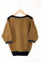 ☆カタログ掲載美品2018☆マーガレットハウエル/ウールカシミヤニット定価4.5万：茶×黒xt474_画像2