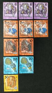 オーストリア 切手 修道院美術シリーズ キリスト教 カトリック 普通切手 1993年 1994年 使用済 消印あり 計11枚 ミニレターで発送