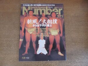 2210YS●Number ナンバー 271/1991 平成3.7.20●大相撲/表紙＆インタビュー：若花田勝＆貴花田光司/インタビュー：千代の富士貢/曙太郎