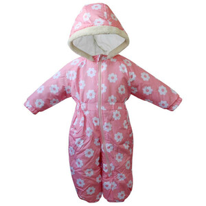  last price cut! tag equipped Blue Mart blue mart warm cotton inside Jump suit hood is .... boa snow play protection against cold lovely floral print pink 80