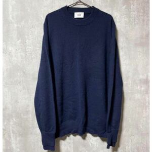 CLANE HOMME クラネオム カシミヤ100% ニット ネイビー 1 秋冬 参考価格50600円