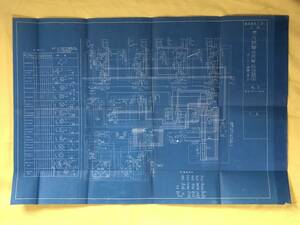 BO595イ●【鉄道関連資料】 「市外試験台試験紐回路図 (テレホン回路ヲ含ム)」 青焼