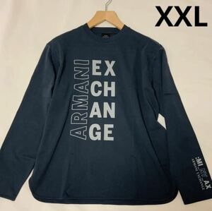 洗練されたデザイン ARMANI EXCHANGE スウェット　プルオーバー　XXL　6LZMHZ ZJXEZ　#ARMANIMAKO 上品なネイビー