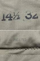 デッドストック 1945年 WW2 米軍 実物 ビンテージ コットン チノ クロス カーキ ワーク 長袖 シャツ マチ付き // チノーズ パンツ U.S.ARMY_画像6