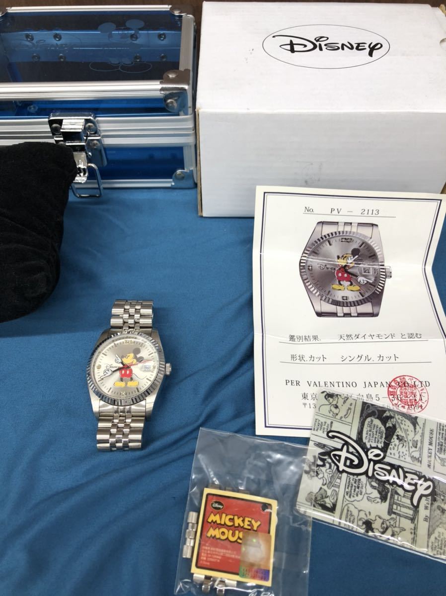 ミッキーマウス80周年腕時計 自動巻式 ダイヤモンド シングルカット