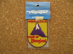 70s Voyager米国製ディズニーランド アナハイム ワッペン/CALIFORNIAカリフォルニアANAHEIMディズニーHOME OF DISNEYLAND patches D3