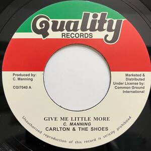 新品 7” Carlton & The Shoes - Give Me Little More ★ レコード オルガンバー サバービア フリーソウル クボタタケシ muro His And kiyo