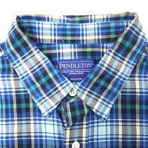 PENDLETON 半袖チェックシャツ XL ブルー ビッグサイズ_画像5