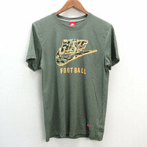 s■ナイキ/NIKE ウッドランドTシャツ 641161【M】カーキ/MENS/110【中古】_画像1