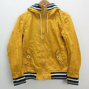 a■ビームス/BEAMS HEART フーディー ジャンパーJKT/マウンテンパーカー【M】黄色/MENS/118【中古】