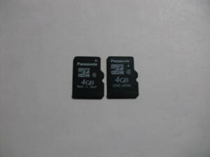 2枚セット　4GB　Panasonic　microSDHCカード　フォーマット済み　microSDカード　メモリーカード