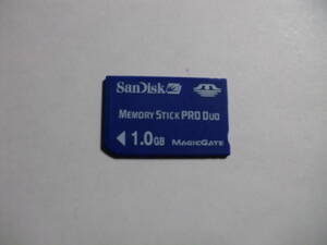 1GB　SanDisk　メモリースティックプロデュオ　フォーマット済み　MEMORY STICK PRO DUO　MSPD　メモリーカード