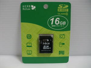 未使用・未開封品　SDHCカード　HERB Relax　16GB　class10　SDカード メモリーカード