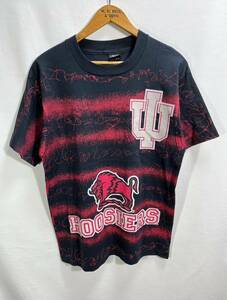 ■ 90s 90年代 USA製 ビンテージ SCREEN STARS Indiana University Hoosiers Tシャツ インディアナ大学 カレッジ フージャース バスケ L ■