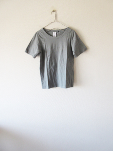 2020SS atelier naruse / アトリエナルセ na-T07002 cotton circular rib fabric cut&sewn half 38 SAX * Tシャツ カットソー