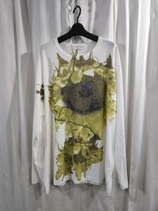  unused 2022ss yohji yamamoto pour homme with logo flower print cut and sewn (HG-T30-278)