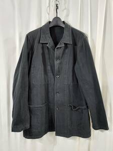 01ss yohji yamamoto pour homme 黒 ミリタリージャケット （HX-Y63-067）