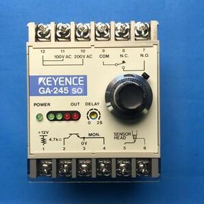 [CK9130] KEYENCE GA-245 SO 振動スイッチ アンプユニット 動作保証の画像1