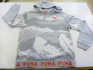 L) незначительный серый серия ) Puma * парка с капюшоном . длинный рукав тренировочный тонкий тренировка AOPf-ti-522058*puma* новый товар включая доставку 