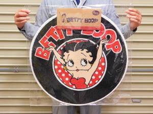 【アメリカンフロアマット】※《Betty Boop・BT-ROUND・ベティちゃん》サイズ：丸型580mm