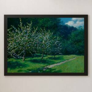 Art hand Auction Witkiewicz Apple Tree in Bloom Painting Art Glossy Poster A3 Bar Cafe Classic Retro Interior Landscape Painting Spring Apple, residence, interior, others
