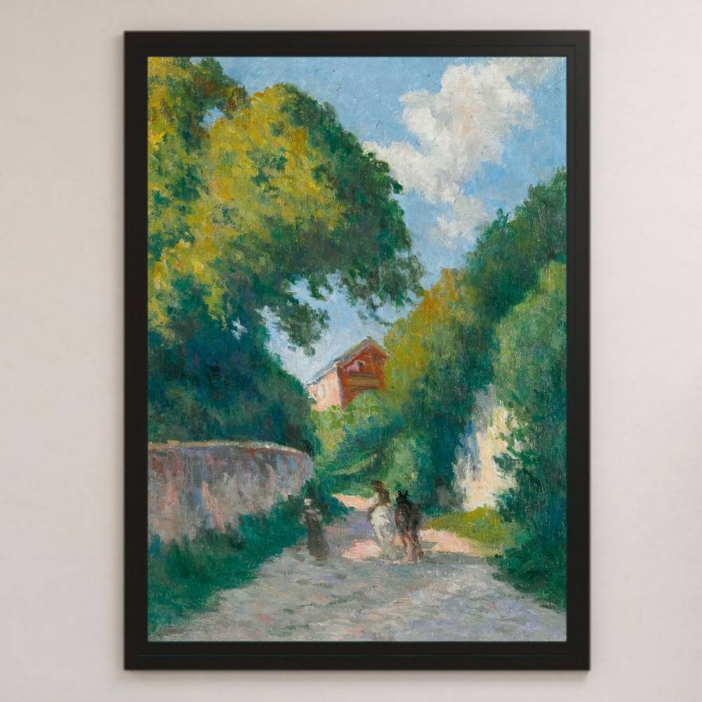 Luce: Zurück zur Farm, Rund um Rolleboise Gemälde Kunst glänzend Poster A3 Bar Café klassische Innenlandschaft Malerei Neoimpressionismus Frankreich, Residenz, Innere, Andere