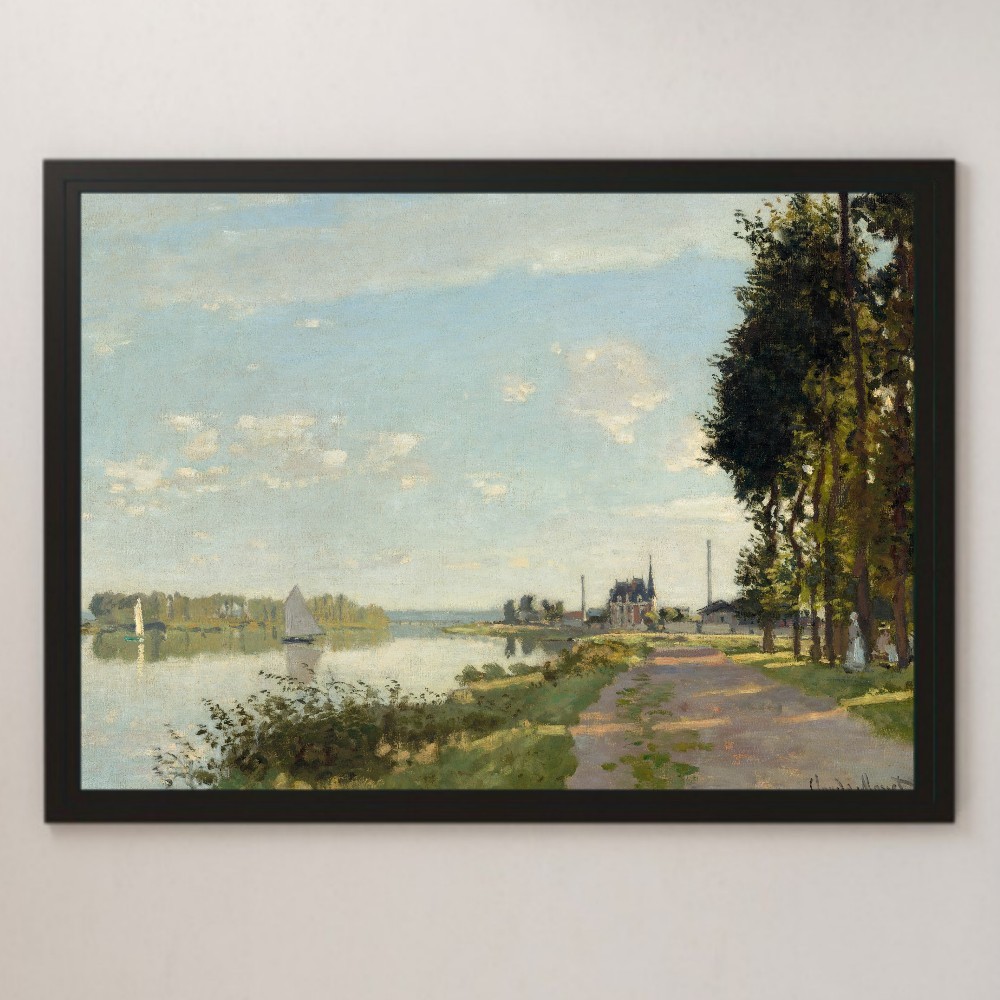 Claude Monet Argenteuil Gemälde, Kunst, glänzendes Poster, A3, Bar, Café, klassisches Retro-Interieur, Ölgemälde, Landschaftsgemälde, Yacht, See, Residenz, Innere, Andere