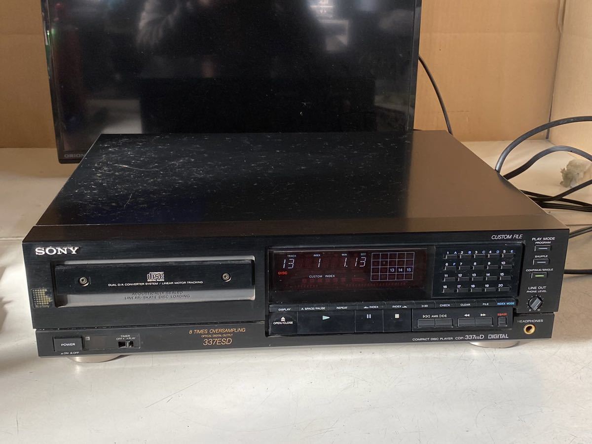 メンテナンス済 SONY CDプレーヤー CDP-337ESD リモコン付 法人割引