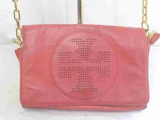 TORY BURCH トリーバーチ ショルダーバッグ ウォレット 2way レザー ロゴ チェーン レッド レディース 1211000011890
