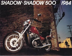 カタロク　HONDA SHADOW/SHADOW 500 1984 アメリカ仕様　送料無料