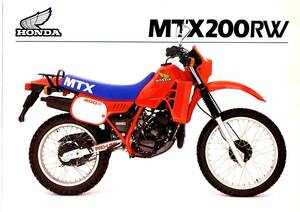 カタログ HONDA MTX200RW ヨーロッパ仕様　送料無料