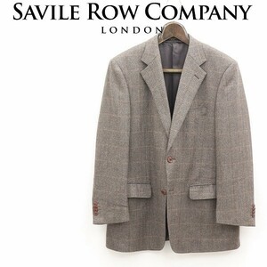 美品●SavileRow サヴィルロウ 英国 Britannia ブリタニア社製 ウィンドウペン柄 ヘリンボーン ウール ジャケット 96-86-170