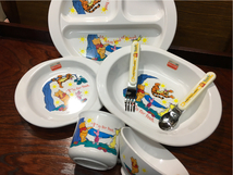 ◆新品◆くまのプーさん/大西賢製販/子供食器セット/お食い初め◆ポリカーボネート製/7点セット◆未使用/当店展示品/訳有り/定価から値下げ_画像1