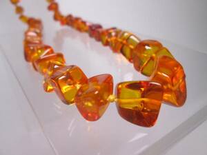 * natural amber long necklace 8mm~1.6cm