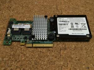 A7342)LSI-PCI EXPRESS L3-25121-79D(25121)/6Gb/s SAS /Li-ionバッテリー付き 中古