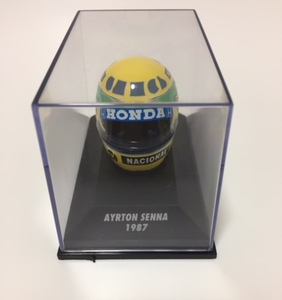  ultra rare beautiful goods Minichamps helmet collection 1/8 i-ll ton * Senna 1987 Lotus Honda 