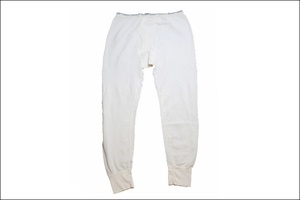 [L/G] FRUIT OF THE LOOM термический брюки белый patch нижний одежда Vintage Vintage USA б/у одежда Old EB328