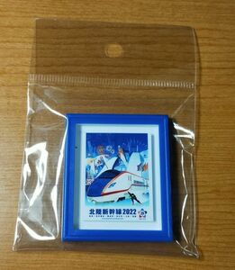 ◆JR東日本◆新幹線イヤー2022＆北陸新幹線25周年　E7系・オリンピックポスター風　額縁マグネット