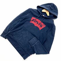 リーバイス ☆ LEVIS 王道 鉄板 ロゴ プルオーバー スウェット パーカー ネイビー S アメカジ ストリート 都会的なスタイルにも◎■DK140_画像1