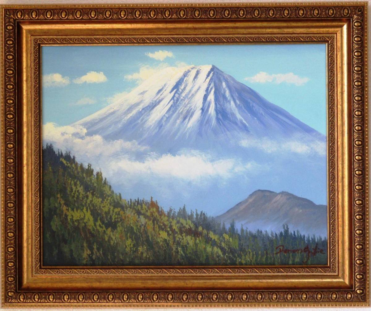 富士山絵画 油絵 風景画 雄大な富士山 F6 WG145 お部屋のイメージを変えてくれる絵画です｡, 絵画, 油彩, 自然, 風景画