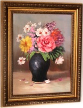  絵画 油絵 風景画 花瓶の花 F6　WG129　お得な価格設定となっています。お部屋のイメージを変えてみませんか。　　_画像4
