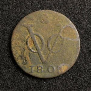 KM#70/オランダ領東インド VOC DUIT銅貨（1803）ホラント・ミント[E1147] コイン,蘭印,インドネシア