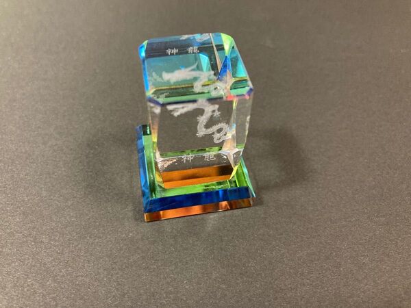 3Dクリスタルガラス 神龍 置物 オブジェ