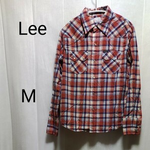 Lee　 チェック 長袖シャツ　メンズ　M