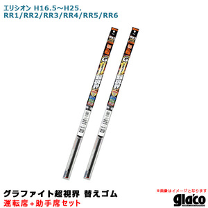 ガラコワイパー グラファイト超視界 替えゴム 車種別セット エリシオン H16.5～H25. RR1/RR2/RR3/RR4/RR5/RR6 運転席+助手席 ソフト99