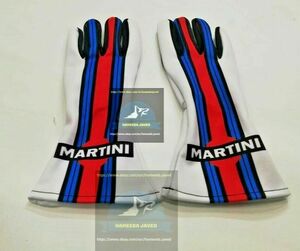 L 海外　送料込み 高品質　マティーニ 2020 Martini Motorsports 　レーシンググローブ　手袋　サイズ各種　レプリカ