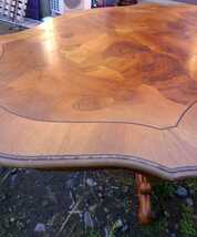 アンティーク調 ダイニングテーブル オーバル 大型 象嵌細工 木製 猫脚 イタリア 西洋 クラシック ヴィンテージ家具_画像7