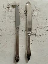 ヴィンテージのナイフ2本セット☆蚤の市ビンテージアンティークアメリカイギリスカトラリーシルバー_画像4