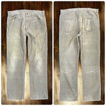 メンズ パンツ Levi's リーバイス コーデュロイ グレー 灰 42 TALON 秋 冬 FE363 / 約W33 全国一律送料520円_画像1