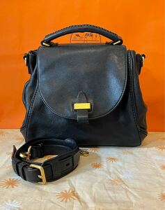 MARC BY MARCJACOBS／2wayショルダーバッグ ブラック レザー